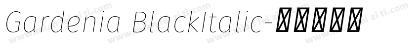 Gardenia BlackItalic字体转换